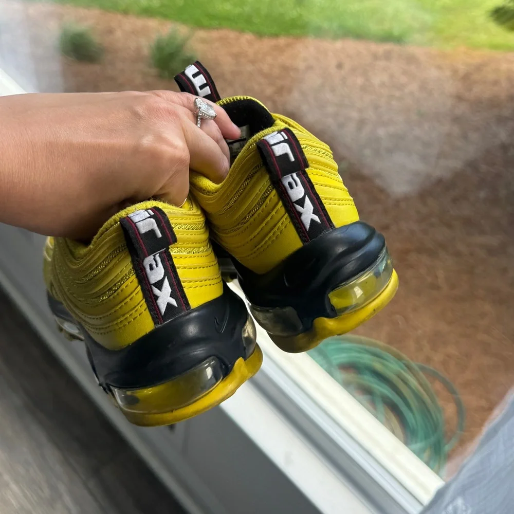 Nike air max 97 bright citron yellow black 4y 5.5